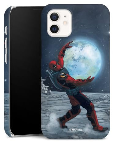 Custodia premium compatibile con Apple iPhone 12 mini Cover per smartphone Custodia opaca Deadpool Luna Marvel