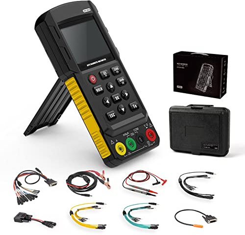 Digitale elektrische Multimeter DM303 Auto-Diagnose-Multimeter für Spannung, Strom, Widerstandsmessung, Oszilloskop, Schaltung, Kurbeln, lgnition Signal, Injektortest mehrsprachig | DC 0–1000 V, AC 0–700 V, 1 Hz–1 MHz, K-/CAN-Leitungsdaten, 2,8-Zoll-Farbdisplay, 12 Menüsprachen