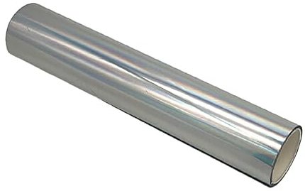 Heißprägefolie, Breite 15 cm, eine Rolle, Verpackung, Bastelkiel, Heißprägefolie, Papier für DIY, Kunst, Handwerk, Scrapbooking, Geschenk, Laminierfolie (Farbe: Laser-Silber)