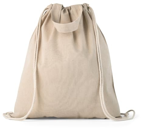 lepni.me Personalisierte Kordelzug Tasche für Kinder oder Leinwand Tragetasche für Frauen | Premium-Bio-Baumwolle | Für Schule, Einkauf oder Fitnessstudio (Tasche mit Kordelzug Organic Natural Leer)