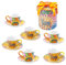 DRW Kaffee-Set, 6 Tassen mit Untertasse, Gaudi-Stil, 8 x 6 x 5 cm, Keramik, Taza 8x6x5 cm