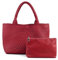 LMKIDS Gewebte Tasche für Damen, veganes Leder, Tragetasche, groß, Sommer, Strand, Reisen, Handtasche und Geldbörse, Retro, handgefertigte Umhängetasche, Rot/Ausflug, einfarbig (Getaway Solids),
