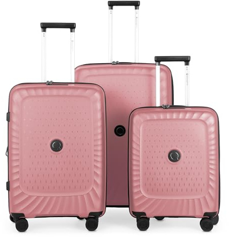 Hauptstadtkoffer Kotti - 3er Kofferset - Handgepäckskoffer 55 cm, mittelgroßer Koffer 65 cm + großer Reisekoffer 75 cm, Hartschale PP (Recycelt), TSA, Rose