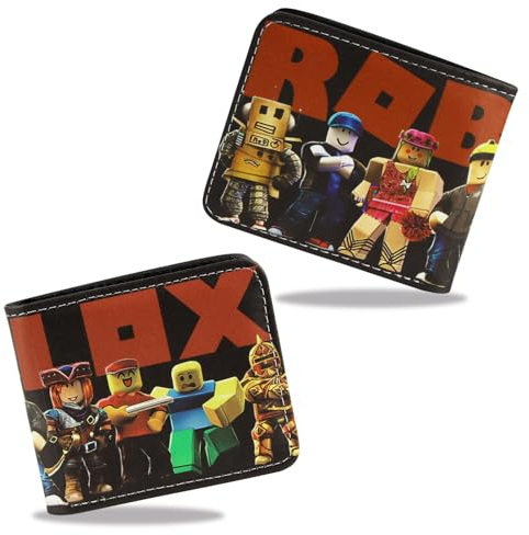 Powmag Geldbörse Kinder,Ro-blox für Geldbeutel Jungen,Karikatur Portemonnaie, Geschenkidee Kinder Geldbörsen, Kinder Geburtstagsgeschenk(11X 9.5 X 2cm)