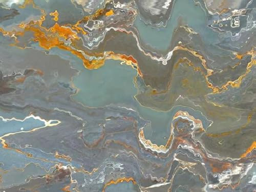 Biznest Universal Hob Cover Plate Tempered Glass Worktop Saver Dishwasher Safe 5mm All Types of Cookers (Marble Stone Effect, 52x60x0.5cm)