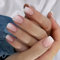 24 Pcs French False Nails, Press On Full Cover Nude White Square Stick On Nails, French Fake Nail for Women and Girls, Nail Art, Glossy Removable Glue on Nail with Glue Stickers (Pink Gradient)
