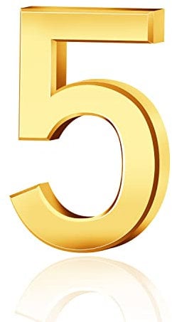 Lotsdonxia Self-Adhesive 3D Gold Numbers (0-9) for Addressing House, Apartment, Hotel, and Street Room Doors as Mailbox Stickers-5