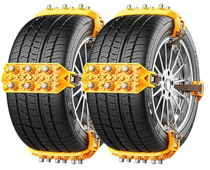 FURREN Auto Schneeketten für BMW X1 X2 X3 X4 X5 X6 X7 Z4 M1 M3 M4 M6, rutschfeste Auto Schneereifenketten Verstellbare Auto Reifen Ketten für Reifenbreite 165-265mm(6,5-10,43),B 8Pcs