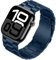 Tasikar Bracelet en métal compatible avec Apple Watch 46mm (série 10) 45mm 44mm 42mm Bracelet en acier inoxydable compatible avec Apple Watch SE Series 10 9 8 7 6 5 4 3, Bleu