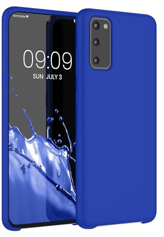 kwmobile Hülle kompatibel mit Samsung Galaxy S20 Hülle - Silikon Handy Case - Handyhülle weiche Oberfläche - kabelloses Laden - Baltik Blau