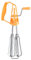 Generic Fouet à main rotatif en acier inoxydable - Batteur à œufs à manivelle compact - Orange - 31 x 8 cm