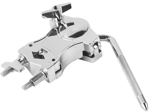 Tom Mounting Mounting Mount Clamp Multifunctional Zink Alloy Drum Holder | Tom Drum Holder 360 Grad Rotating, Verstellbarer Schlagzeughalter für Percussion, passt zu