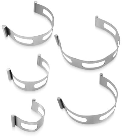 5 Pcs 2 2.5 3 3.5 4 Exhaust Clamp Stainless Steel, Exhaust Tacking Band Clamp for Welding Fabrication