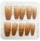Angeer Gold Wheat Cat-Eye Pink Press On Nails Long Almond 10PCS – Reusable Handmade Fake Nails with 5pc Manicure Kit, Salon Gel Effect & Whitening Nude Shades (Pink, M)