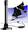 Indoor TV Aerial Freeview Aerial with Signal Booster, Strong Magnetic Base for Easy Installation, Smart TV Aerial for 4K/1080P, Compatible