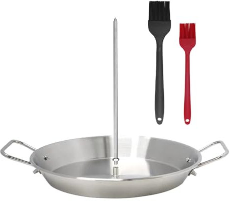 BBQ Al Berger - Brochette verticale pour four - Support vertical pour barbecue au berger | Support vertical pour kebab E à fixer au four, brochettes brésiliennes avec 3 points AMO