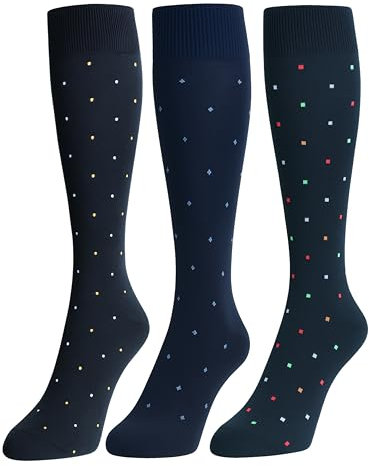 o-day Calze Filo Di Scozia Uomo Lunghe Eleganti e Traspiranti Calzini Filo Di Scozia Uomo Made In Italy (IT, Numero, 42, 44, Regular, Regular, 3pz Cravatta -3 Paia Blu)