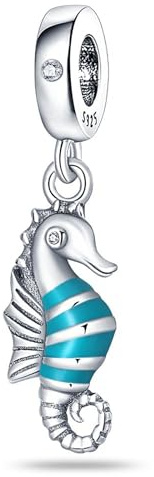 SBUTUXC Charms aus 925er Sterlingsilber für Armbänder und Halsketten, Reise-Weltraum-Anhänger, Perlen, Wellen, Fische, Sommer-Cocktail-Charms, Schmuck-Charm für Frauen