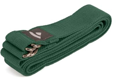 Bodhi Yogagurt 2 in 1 | Yamala Belt aus Baumwolle | Praktisches Yoga Zubehör für Dehnen und Fitness | Waschbarer Carry Strap mit Metallverschluss | Tragegurt für dicke Yogamatten