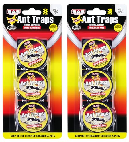 APXEL Ameisenköder,6PCS Ungiftige Ameisenfalle Klebefalle zur Überwachung von Ameisen – Geruchslos, sicher für Kinder & Haustiere (A)