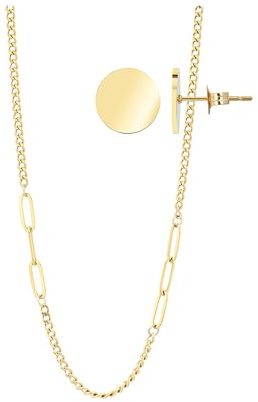 Akzent Schmuckset - Schmuck Set aus Edelstahl Für Damen in Gold, 100% Wasserfest & Hautverträglich