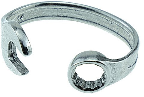 Pirantin 7th Anniversary Ideas For Him - Spanner Bangle Bracelet - Men's Gift Stamped With 7 YEARS