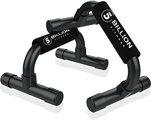 5BILLION Poignée de Pompe Poitrine Abdominale Exercice - Push Up Bars Stand Sports accueil salle de gym exercise exercices de formation - Antidérapantes Mousse Poignée Black (1 Paire)