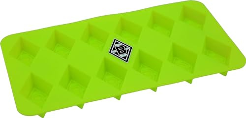 Borussia Mönchengladbach Eiswürfelform | Offizieller Fanartikel Fohlenshop | 12 Eiswürfel mit Vereinslogo | spülmaschinenfest, temperaturbeständig | Silikon, 24x14,5x1,8 cm