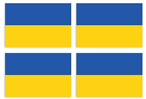 Kiwistar Aufkleber 4,5 x 3 cm Ukraine - Land Staat Autoaufkleber Flagge Länder Wappen Fahne Sticker Kennzeichen - Auto - Fahrrad - LKW