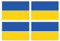 Kiwistar Aufkleber 4,5 x 3 cm Ukraine - Land Staat Autoaufkleber Flagge Länder Wappen Fahne Sticker Kennzeichen - Auto - Fahrrad - LKW