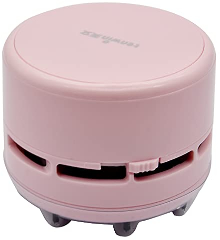 Hillento Mini Aspirador, Corless de Mano de Limpieza portátil multifunción de sobremesa miga de Escritorio para el Teclado barredora Oficina en casa y el Coche, Rosa