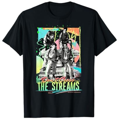 Ghostbusters Don't Cross The Streams Retro Neon Poster T-Shirt