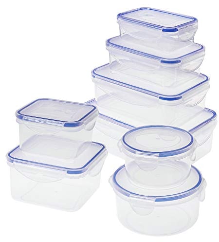 SIKITUT Boîte Alimentaire Plastique, Lot de 8 Boîtes de Conservation Hermétiques, Conteneur Alimentaire avec Couvercles Hermétiques, Récipient Alimentaire sans BPA