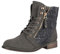 Elara Damen Stiefeletten Worker Boots Spitze Chunkyrayan B9812-KB Grau-38