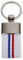 Porte-clés toile drapeau français (bleu et blanc), Blanc - Drapeau de la France, Taille Unique