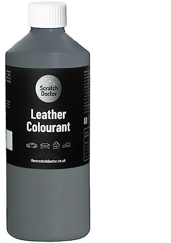 Scratch Doctor Lederfarbe, schnelle und einfache Lederreparaturfarbe, geeignet für Sofas, Möbel, Autositze, Schuhe, Taschen und mehr, in 29 Farben erhältlich (grau, 1 Liter)