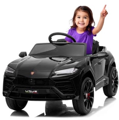 ATAA Lambo Urus 12V - Schwarz - Elektro-Auto für Mädchen und Jungen mit 12V Batterie und Fernbedienung