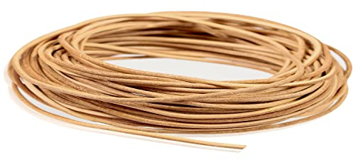 RUBY ca.20m x 1mm Echtes Lederband Lederriemen,Classic Lederband Kette,Lederbänder für Ketten,Lederschnur für DIY-Schmuck Wie Armbänder,Halsketten und Uhrenarmbänder