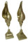 moebel17 7433 Muschel 2er Set Skulptur Figuren, Polyresin, für alle Zimmer geeignet, Gold, (B/H/T) 10 x 41 x 10cm