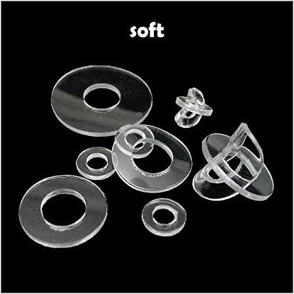 100 pezzi di plastica morbida in plastica dura in PVC trasparente rondella piatta,soft,M10x20x1mm