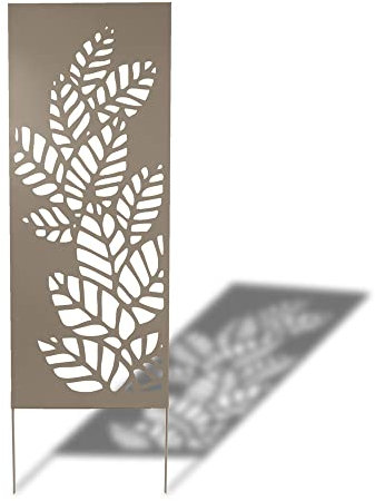 Nortene Panneau en métal Deco Panel - Brun - 0,60 x 1,50 m - Pose Murale ou sur Sol Meuble