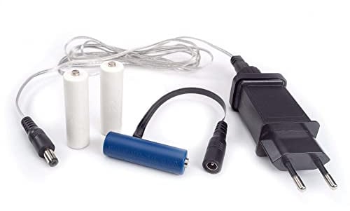 Hellum Batterie Adapter 3x AA, Ersatz für 3x AA Batterien mit 1,8m transparentes Kabel,4,5V Netzteil Adapter Dummy, für Deko batteriebetrieb 150827