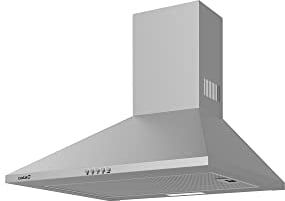 Cata OMEGA II 600 X Campana Extractora Decorativa de Pared 3 niveles de extracción Motor M3R Ancho de 60 cm Tira LED Acabado en Inox