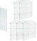 Cecaylie Teichzaun Set, 10x Gartenzäune Steckzaun Länge 3,75 m Oberbogen Metallzaun Grün, Gartenzaun Tiergehege Freigehege
