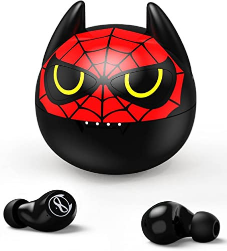 Togetface Bluetooth-Kopfhörer für Jungen, echte kabellose Ohrhörer, 35 Stunden Spielzeit, Ohrhörer mit Ladehülle, IPX5 wasserdichte Ohrhörer, geeignet für Arbeit, Fitnessstudio, Studium, Sport (rot)