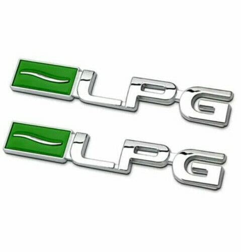 2pcs LPG Emblem Logo Badge Auto Aufkleber Metall car Sticker 3D LPG Chrom Neu