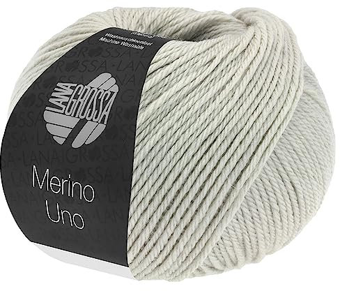 LANA GROSSA Merino Uno | Klassische Merinowolle mit Superwash-Ausrüstung | Handstrickgarn aus 100% Schurwolle (Merino) | 50g Wolle zum Stricken & Häkeln | 125m Garn FB75
