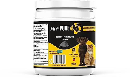 Adve® Pure – Super Premium Zeolith – Futtermittelzusatzstoff für Hunde und Katzen – 150 g Dose