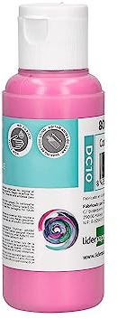 Liderpapel, Pintura Acrílica, Color Rosa, Bote de Pintura Acrílica de 80 ML, Pintura para Manualidades, Dibujo, Decoración de Interiores, Fácil Limpieza