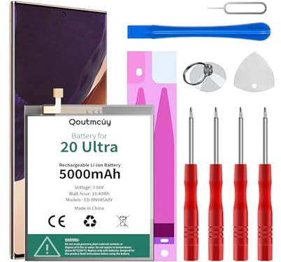 EB-BN985ABY akku,[5000 mAh] Li-Polymer Ersatzakku für Samsung Galaxy Note 20 Ultra (N985) und Note 20 Ultra 5G(N986B) mit Reparatur Tool Kit